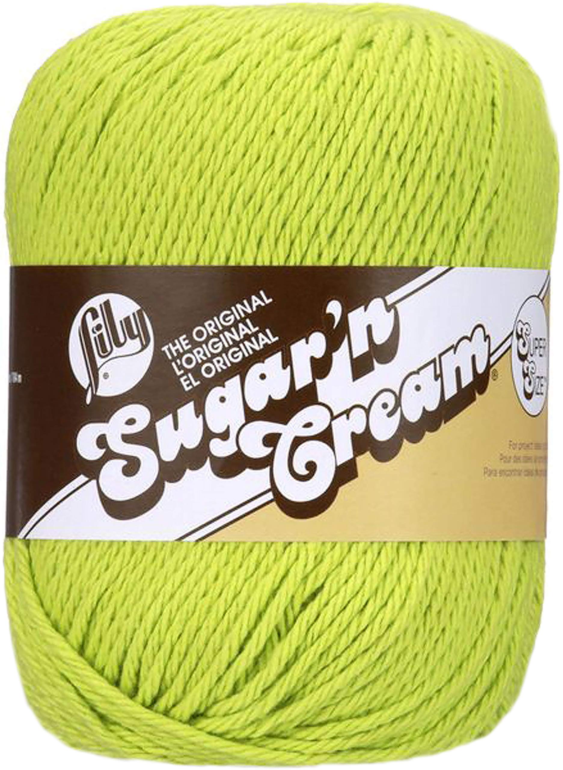 sugar＆cream Amazon.com: Lily Sugar 'N Cream Super Size Solid Yarn, 4oz, Gauge